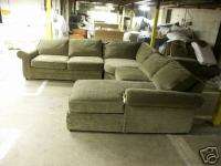   Barn Pearce Couch Sofa Sectional Sage Velvet 4pc w Chaise 123x112