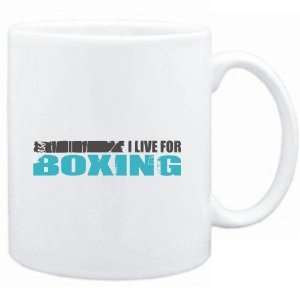  Mug White  I LIVE FOR Boxing  Sports