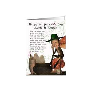  St. Patricks Day Card With Leprechaun Aunt & Uncle Card 