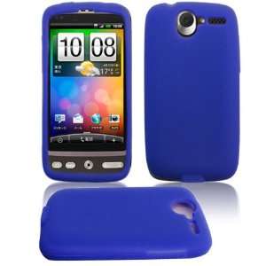  Protective Silicone Cover Skin Case Dark Blue For HTC 
