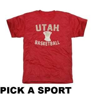 Utah Utes Legacy Tri Blend T Shirt   Red