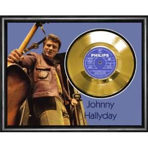  Johnny Hallyday La Terre Promise Framed Gold Record A3 