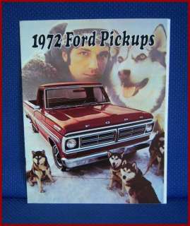 1972 FORD Pickup Truck Color Sales Catalog Brochure  