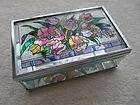 AMIA BEVELED STAINED GLASS JEWELRY BOX AWESOME