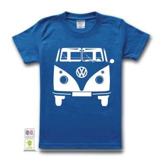 Volkswagen Bus/Vanagon 1960 VW Van Camper Blue Top T Shirt Size Xs XXL 