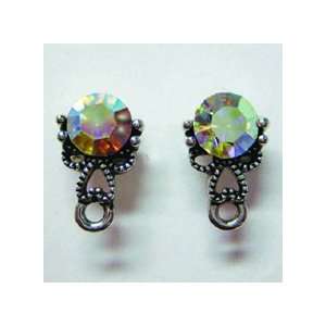  Jolees Boutique AB Crystal Ribbon Swirl Earring Posts 