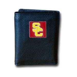 USC Trojans Top Grain Leather Tri Fold Wallet (with Box 