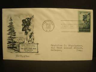 1955 First Day Cover 3c Stamp Great Stone Face NH  