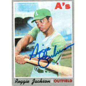    Reggie Jackson Autographed 1970 Topps Card Sports Collectibles