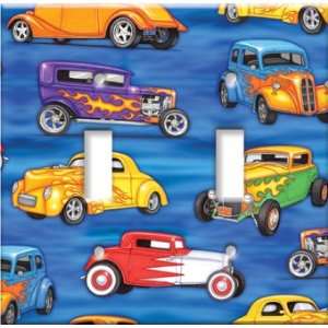  Switch Plate Cover Art Hot Rods Car DBL