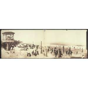   Panoramic Reprint of Fourth Avenue Beach, Asbury Park