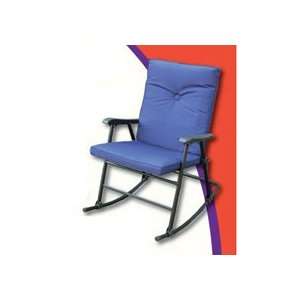 La Jolla Wide Padded Folding Rocking Chair in Blue or Tan  