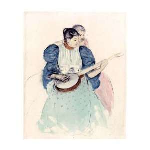 The Banjo Lesson Mary Cassatt. 16.88 inches by 20.00 inches. Best 