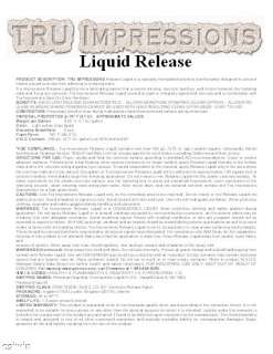 Concrete stamp liquid release  