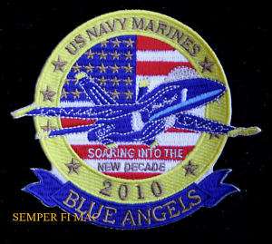 2010 US NAVY BLUE ANGELS PATCH F 18 BLUE ANGEL MARINE!!  