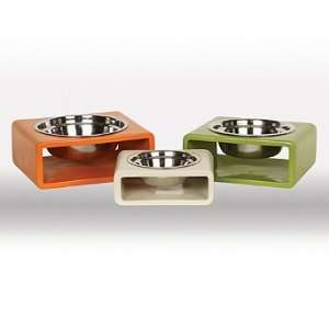  Modern Square Pet Feeder by Unleashed Life   Small (8W x 
