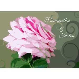  Pink Rose Swirls Wedding Brunch Invitation (10 pack 