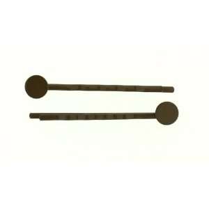  50mm Brown Metal Bobby Pin with Glue Pad   144 Pieces 