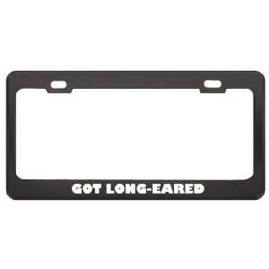 Got Long Eared Chipmunk? Animals Pets Black Metal License Plate Frame 