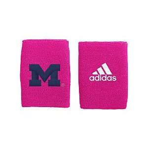  Adidas Michigan Wolverines Pink Ribbon Wrist Bands One 
