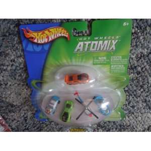  Hot wheels atomix (4 cars + 1 helicopter) Nitrox 2 Racers 