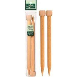    Clover Premium Wood Knitting Needles #17 10 Arts, Crafts & Sewing
