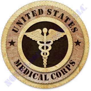 Army Medical Corps Birch Wall Plaque  