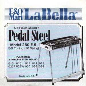  La Bella Pedal Steel Guitar E 9th Stainless Steel 10 