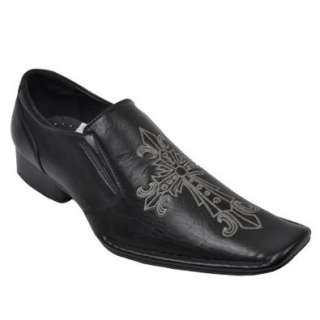   Jewel Cross Embroidered Loafer Men Dress Shoes + free gift Shoes