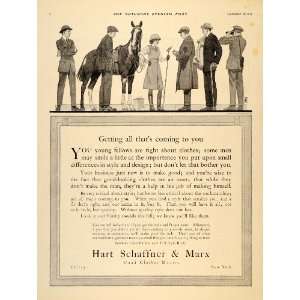   Ad Hart Schaffner Marx Horse Fashion Style Golf   Original Print Ad