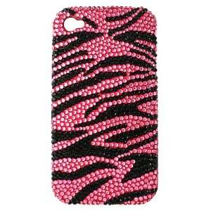    Swarovski Crystal Zebra Print Pink iPhone 4G Case: Electronics
