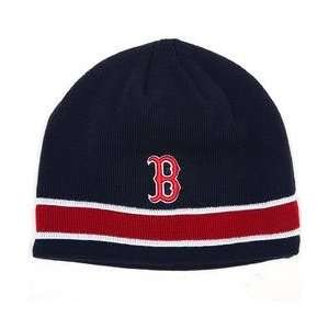  Boston Red Sox Pipeline Knit Cap   Navy/Red Adjustable 