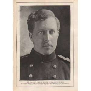  1914 Print King Albert of Belgium 
