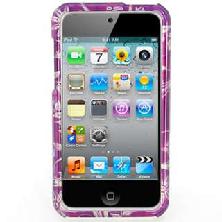 Purple Leaf Cover Case for Apple iPod Touch 4G iTouch  