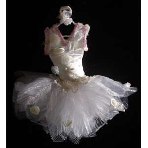 White Rose Ballet Dancer Ballerina Tutu Costume Christmas Ornament