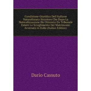   Matrimonio Avvenuto in Italia (Italian Edition) Dario Cassuto Books