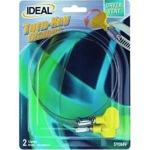  Ideal Corp. 5Y064V 2 Pack Turn Key Dryer Vent Clamp