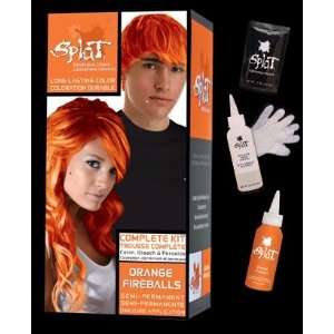 Splat Hair Color Complete Kit,Orange Fireball,1 