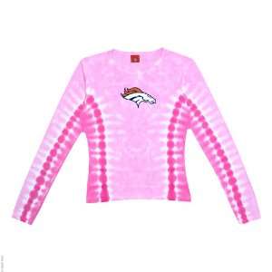  Denver Broncos Juniors Pink Long Sleeve Logo T shirt 