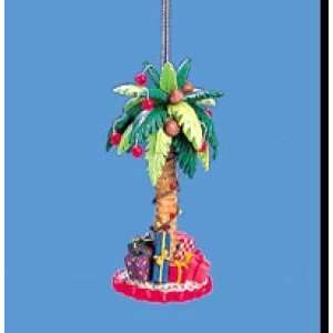  RESIN PALM TREE W/GIFTS ORNAMENT   Christmas Ornament 
