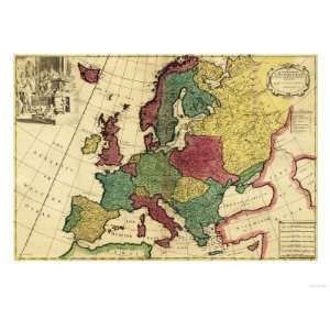  Europe   Panoramic Map Collections Premium Poster Print 