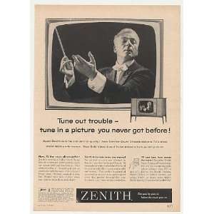  1961 Zenith Halden TV Television Music Conductor Print Ad 