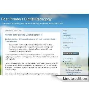  Poet Ponders Digital Pedagogy Kindle Store C. S. Wyatt