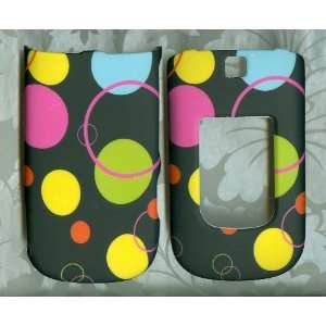 Nokia 6350 AT&T 3G rubberized phone cover case pink white dot