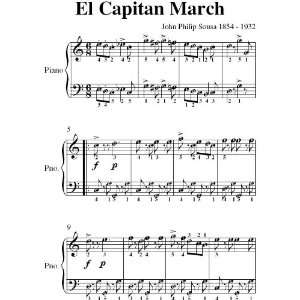   Capitan March Sousa Easy Piano Sheet Music John Philip Sousa Books