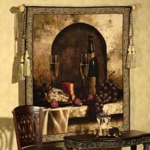   Date to Remember Wine & Grapes Tapestry Wall Hanging: Home & Kitchen