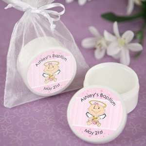   Baby Girl   Personalized Baptism and Christening Lip Balm Favors: Baby