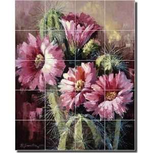 Strawberry Hedgehog by Maxine Johnston   Southwest Cactus Ceramic Tile 