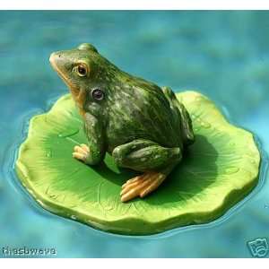   : Light Green Frog on Lily Pad FLoats in pool or pond: Home & Kitchen