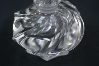 Vintage Crystal Swirl Art Glass Perfume Bottle  